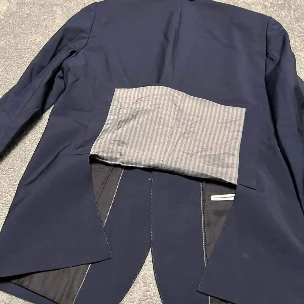 Banana Republic Jacket Mens 44R Blue Mohair Wool Blazer Marzotto 2 Button